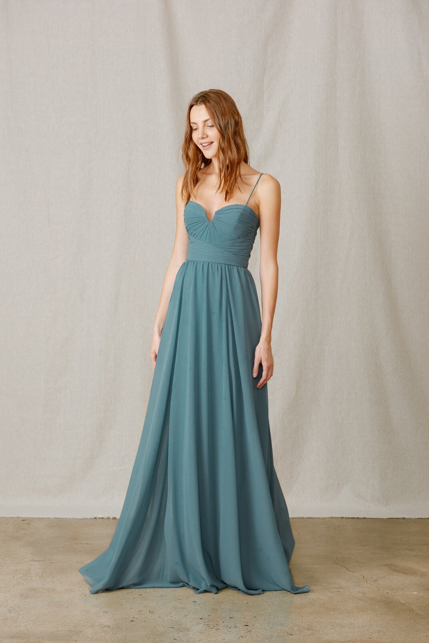 slate blue bridesmaid dresses